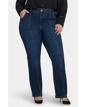 NYDJ Billie Seamed High Waist Mini Bootcut Jeans - Blue