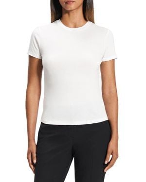 Theory Tiny Apex Organic Pima Cotton T-Shirt - White