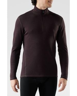 Smartwool Classic Thermal Merino Base Layer Quarter Zip Pullover - Black