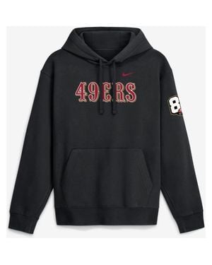 Nike San Francisco 49Ers 80Th Anniversary Goal Line Club Fleece Hoodie - Black