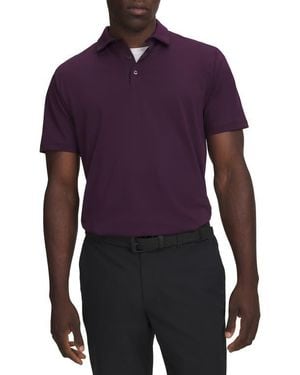 Under Armour Ua Armourdry Solid Performance Golf Polo - Purple