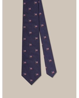 Robert Talbott Robert American Flag Best Of Class Necktie - Blue