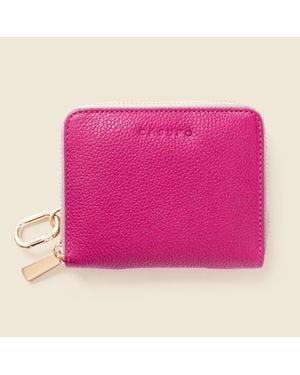 Casupo Small Zipper Wallet With Detachable Key Ring - Pink