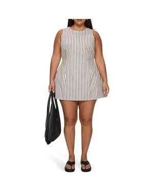 Princess Polly Yumiko Stripe Organic Cotton Romper - Black