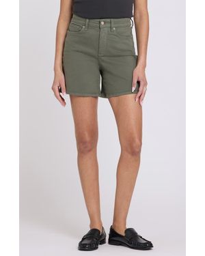 NYDJ Berkyn High Waist Cotton Blend Shorts - Green