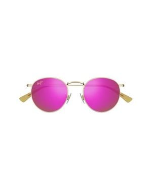 Maui Jim Pukaua 50Mm Small Polarized Round Sunglasses - Pink