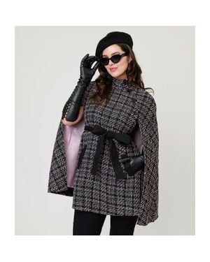 Smak Parlour Savile Row Cape Coat - Black