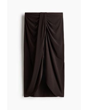 H&M Draped Jersey Skirt - Black