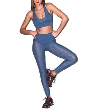 Fleur du Mal Le Stretch Lace Legging - Blue