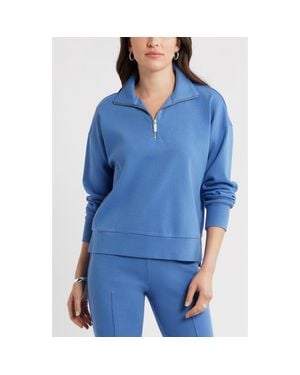 Caslon Half Zip Sweatshirt - Blue