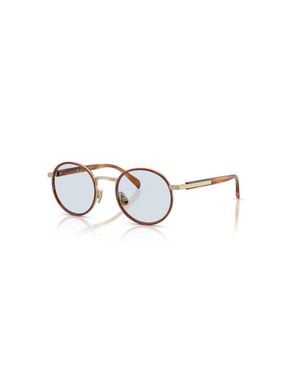 Brunello Cucinelli 48Mm Round Optical Glasses - Metallic