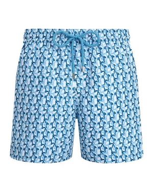 Vilebrequin Swim Shorts Turtles Net - Blue