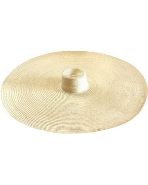 BrunnaCo The Solana Oversized Straw Hat - Metallic
