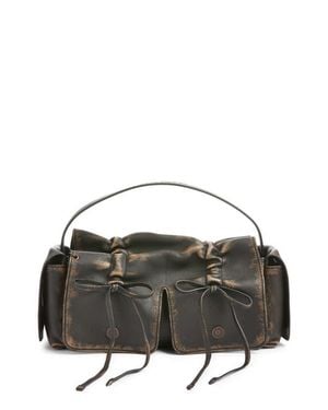 Acne Studios Multipocket Washed Leather Bag - Gray