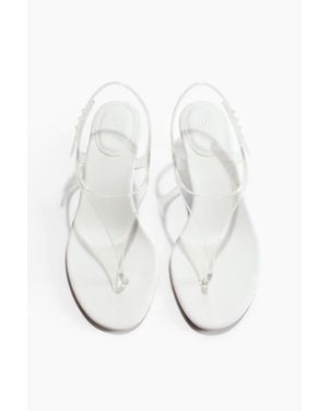H&M Kitten-Heeled Sandals - White