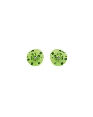 Fry Powers Sun Powers Resin Saucer Earrings - Green