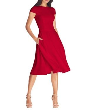 Dress the Population Livia Fit & Flare Dress in Red | Lyst