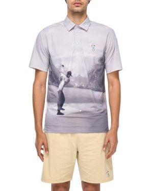 EASTSIDE GOLF Snap Placket Performance Golf Polo - White