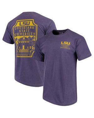 Image One Lsu Tigers Comfort Colors Campus Icon T-Shirt - Purple