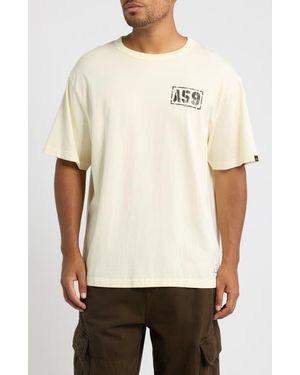 Alpha Industries Essential Graphic Cotton T-Shirt - Natural