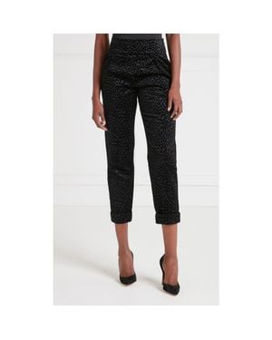 Temperley London Lynx Velvet Tapered Trouser - Black