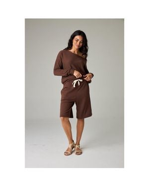 eavolu® Baikal Eco-Luxe Fleece Bermuda Short - Gray