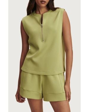 Varley Simmons Half Zip Tank - Green
