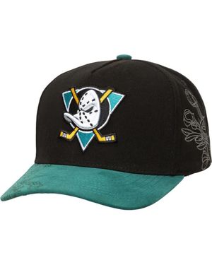 Mitchell & Ness Anaheim Ducks May Flowers Pro Crown Snapback Hat - Green