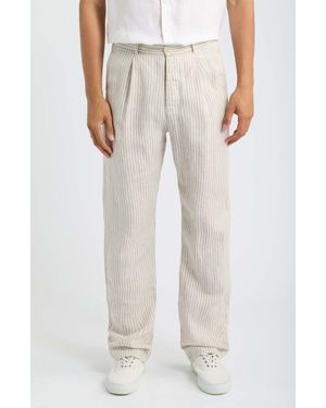 Alex Crane Alta Pleated Linen Pants - Natural