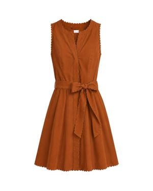 Cartolina Nantucket Hadley Cotton Poplin Romper - Brown