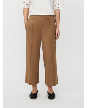 Masai Mid-Rise Cropped Wide-Leg Pants - Natural
