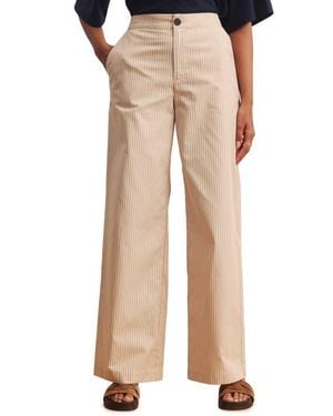 Sanctuary Eloise Pinstripe Wide Leg Pants - Natural