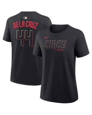 Nike Elly De La Cruz Cincinnati Reds Name & Number T-Shirt - Black