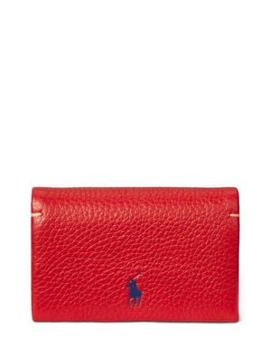 Polo Ralph Lauren Polo Play Leather Card Case - Red