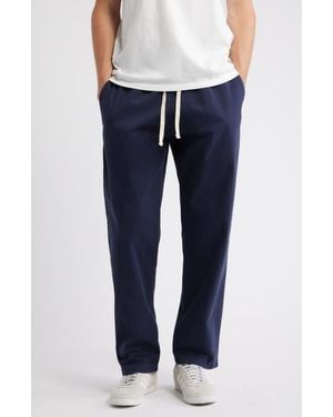Standard Issue Standard Cotton Stretch Poplin Drawstring Slacker Pants - Blue