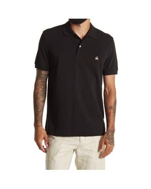 Brooks Brothers Stretch Supima Cotton Piqué Polo - Black