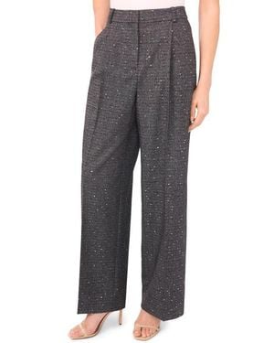 Cece Pleated High Waist Wide Leg Pants - Gray