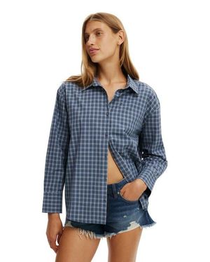Cotton On Sloane Oversized Shirt - Blue