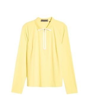 G/FORE Silky Tech Nylon Long Sleeve Golf Polo - Yellow