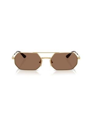 Vogue 55Mm Irregular Sunglasses - Metallic