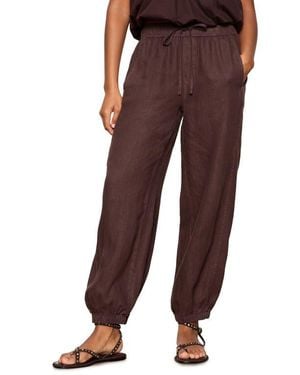 Sanctuary Melody Drawstring Linen Balloon Pants - Brown