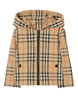 Burberry Check Nylon Hooded Jacket - Metallic