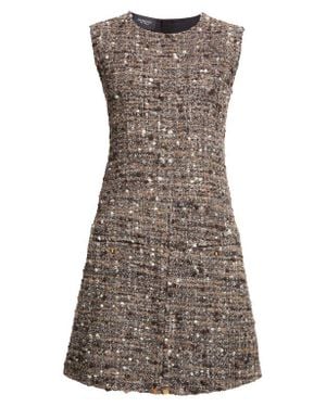 Giambattista Valli Sleeveless Bouclé Minidress - Brown