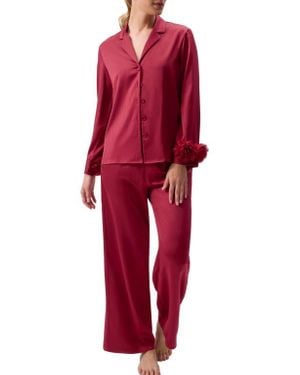 Rya Collection Sweetie Charmeuse Pajamas - Red