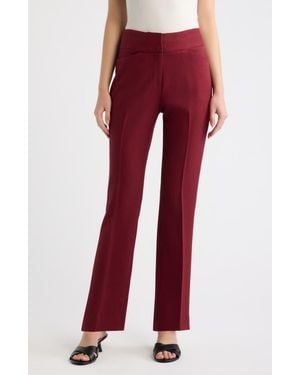 Tahari Bell Bottom Flare Leg Pants - Red