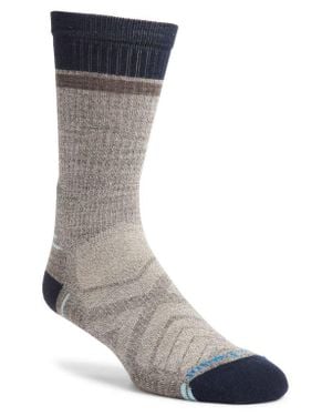 Smartwool Hike Light Cushioning Winding Trail Merino Wool Blend Crew Socks - Gray