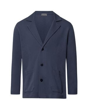 Hanro Travelwear Cotton Rib Blazer - Blue