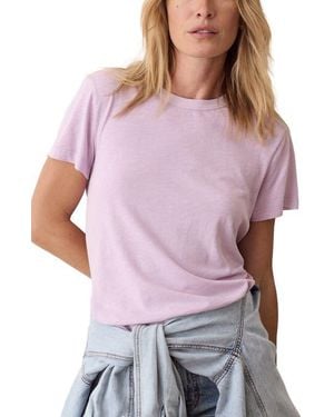 Marine Layer Tried & True Crewneck T-Shirt - Purple