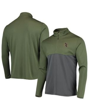 Levelwear Chicago Sox Delta Pursue Quarter-Zip Jacket - Green