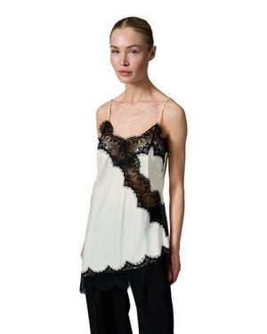 Day Birger et Mikkelsen Muta Asymmetric Lace Trim Slip Top - White